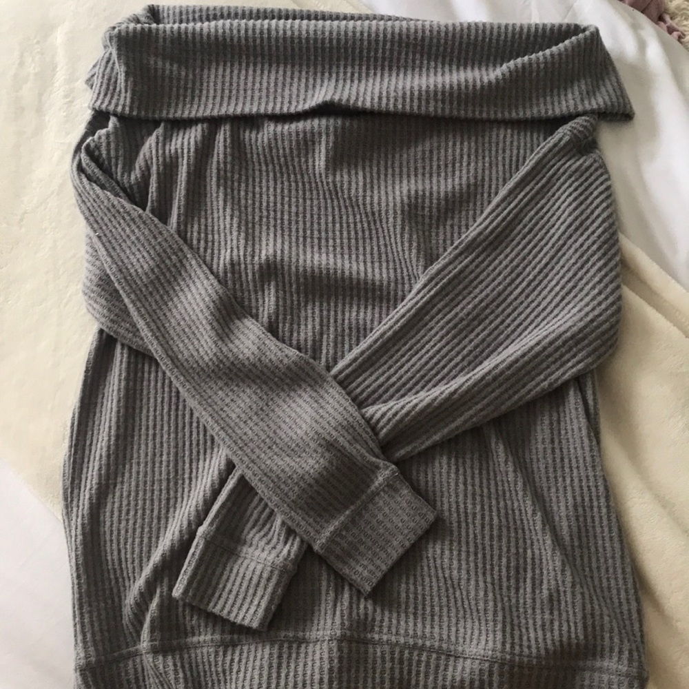 off the shoulder long sleeve out from under shirt